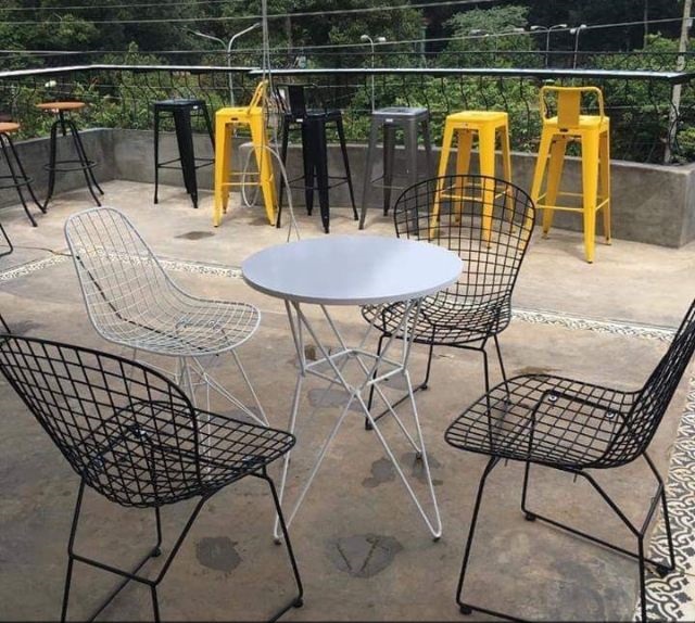 6 bộ bàn ghế sắt ngoài trời giá rẻ đẹp nhất cho quán cafe sân thượng