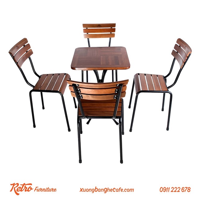 Bàn ghế sắt cafe là một trong những mẫu bàn ghế được ưu tiên lựa chọn rất phổ biến hiện nay
